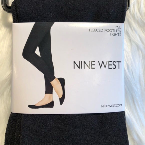 NINE WEST Fleece Lined Footless Tights Leggings - Picture 5 of 8